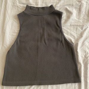 Ribbed mock neck